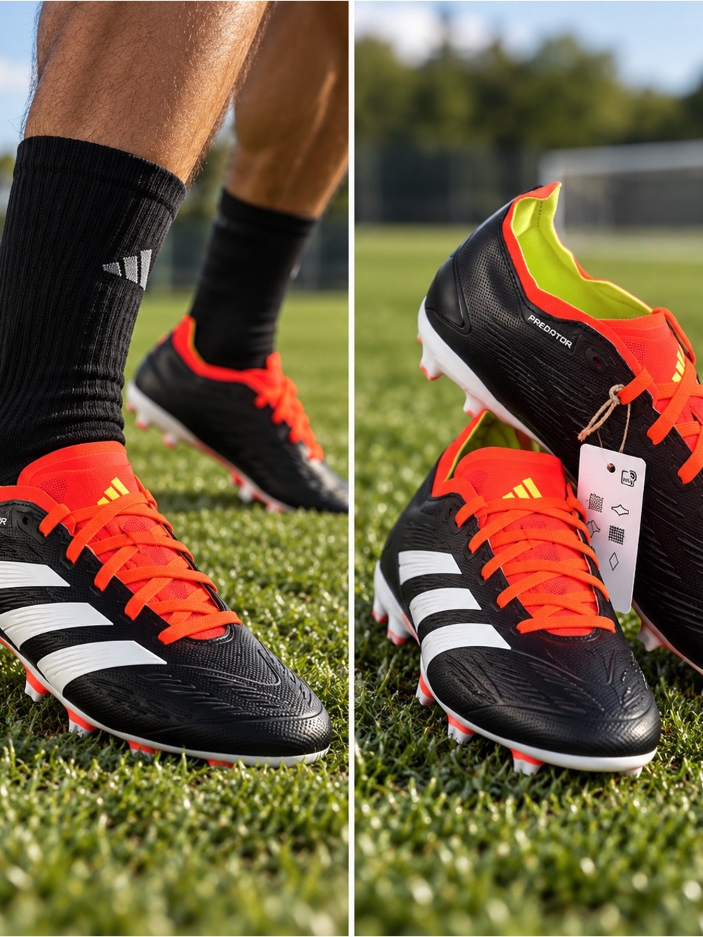 Adidas Predator Men's Black & Orange Soccer Cleats